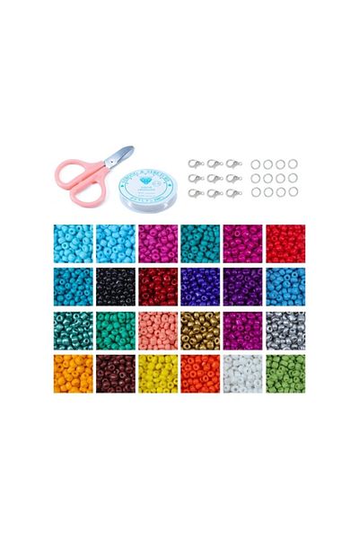 yiğit aksesuar Jewelry Making Material Starter Sand Bead Set 28 Types