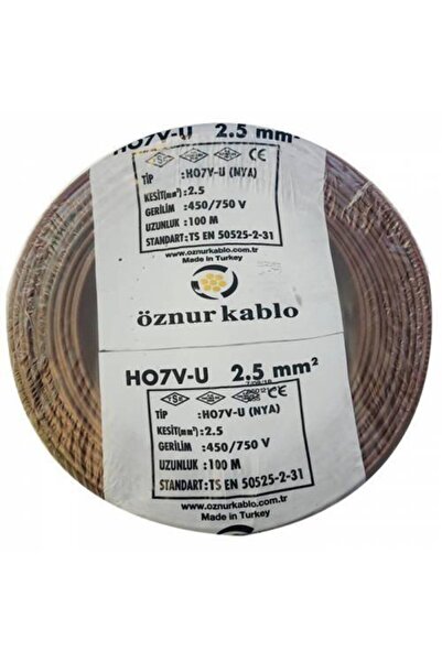 ÖZNUR Sectron 2,5'luk Nya Kablo 100 Metre Kahverengi