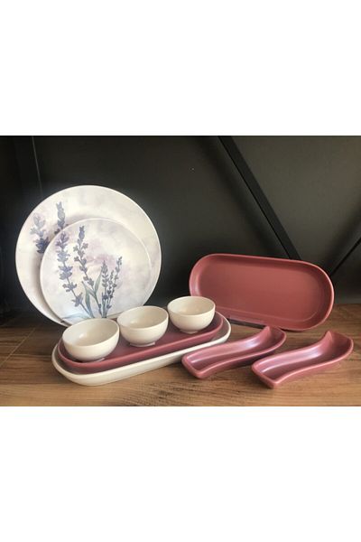 Keramika 20 Piece Breakfast Set Purple Flower