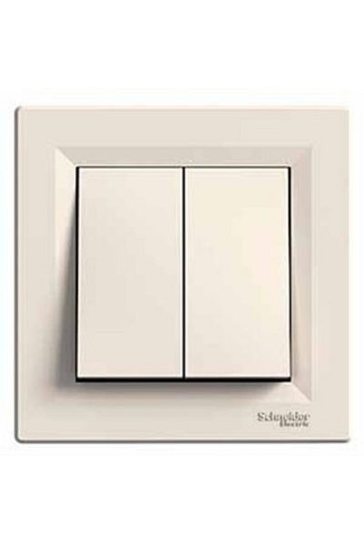 Schneider Electric Schneider Asfora Cream Commutator Double Switch