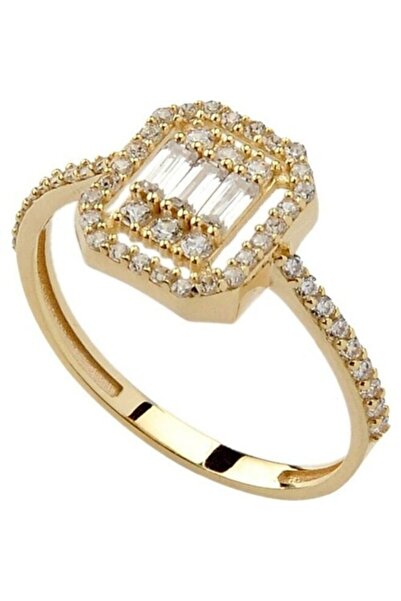 Güler Kuyumculuk Altın Baget Taşlı Yüzük