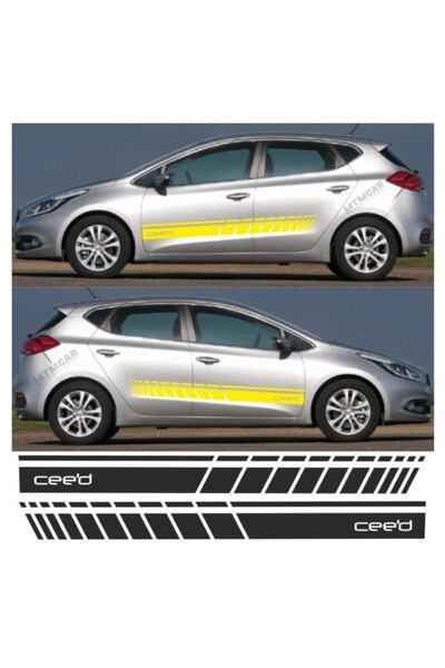 Carmind ملصق سيارة بشريط جانبي من Kia Ceed