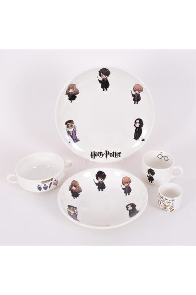 TEBAK COLLECTION Harry Potter 5 Parça Porselen Çocuk Yemek Takımı