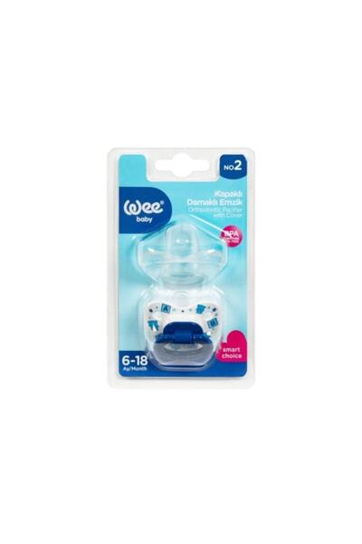 Wee Baby 375 Damaklı Silikon Emzik Mavi 6-18 Ay