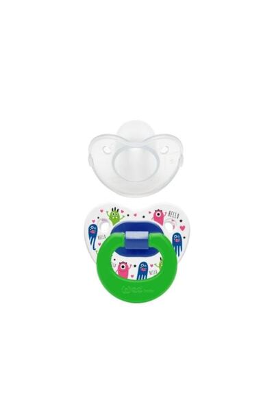 Wee Baby 374 Damaklı Silikon Emzik Yeşil 0-6 Ay