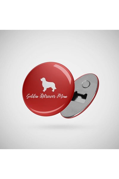 Fizello Golden Retriever Mom White On Red Deschizător