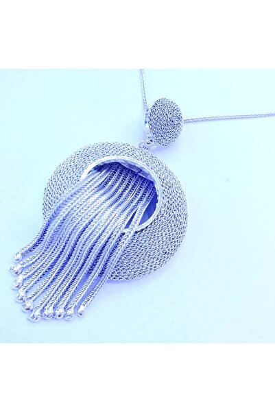 Efe Oltu Taşı Gümüş Tesbih Takı 925 Ayar Gümüş El Dokuma Yuvarlak Model Püskü...