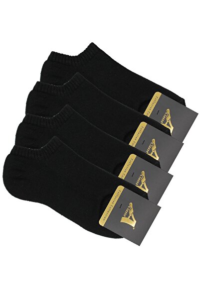 A CLASSE حزمة من 4 جوارب رياضية سوداء ذات قاعدة منشفة