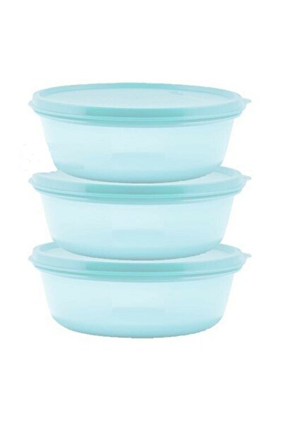 Tupperware حاوية تخزين الثلاجة 600 مل، مجموعة من 3 قطع باللون الأزرق الفاتح (...