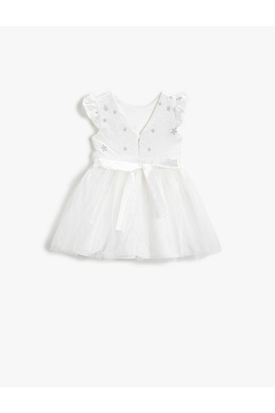 Koton Baby Girl White Tutu φόρεμα ασημί