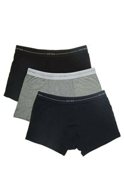 Eros Ανδρικό Boxer 3 τεμαχίων σε γκρι, μαύρο και μπλε ναυτικό