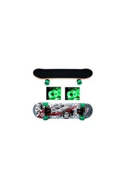 AVESSA Profesyonel Zımparalı Silikon Tekerli Işıklı Kaykay 80x20 Cm