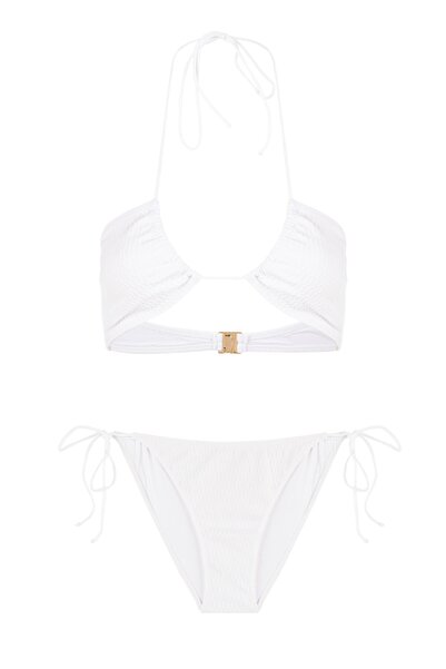 AQUELLA Halter Yaka Dokulu Bikini Takım