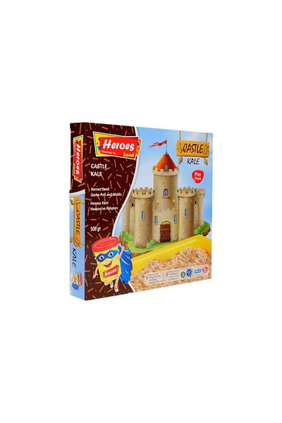 HEROES 6 Pieces of Castle Molded 500 gr Colorful Kinetic Play Sand Set with Small Pool