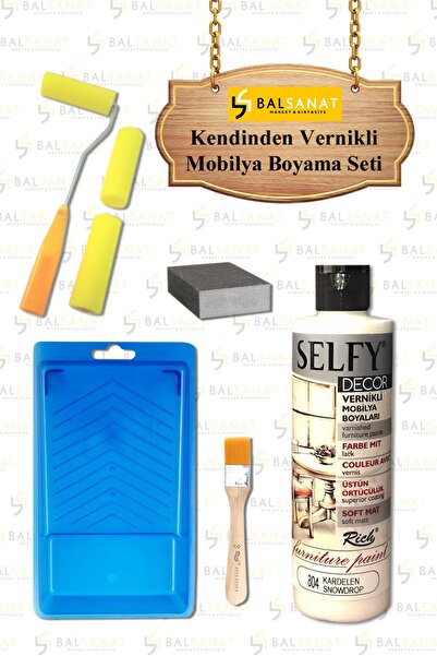 BAL SANAT Kendinden Vernikli Mobilya Boyama Seti Rich Selfy Decor 240 Cc Dantel