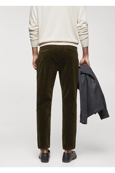 MANGO Men's Khaki Trousers67200629