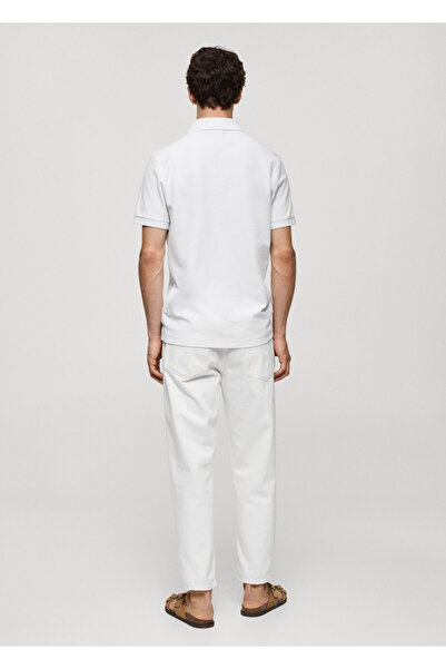 MANGO Ανδρικό μπλουζάκι Polo με λαιμόκοψη -77290584