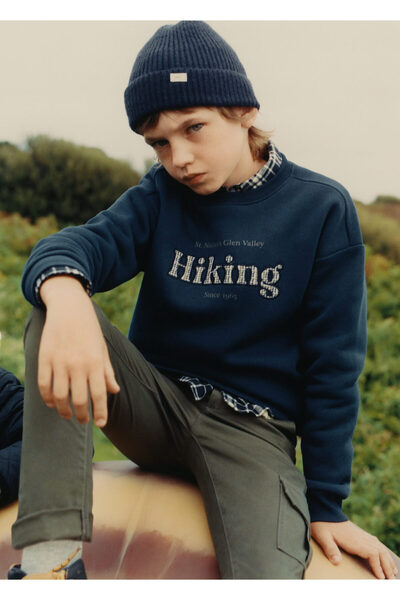 MANGO Kids Marineblaue Baskenmütze für Jungen - 57078268