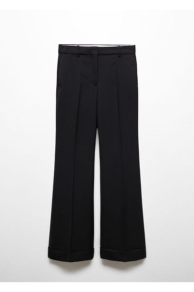 MANGO Woman Dámské černé kalhoty -67048657