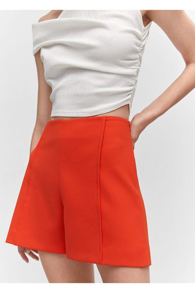 MANGO Pantaloni scurți portocalii și Bermude pentru femei - 57129028