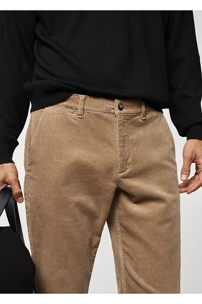 MANGO Men's Beige Pants - Model67100629