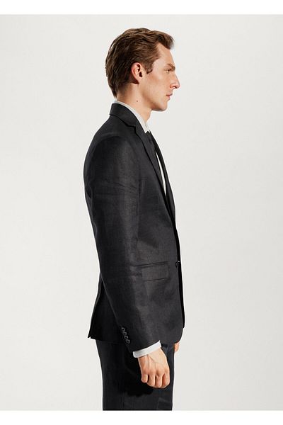 MANGO Pánská bunda Black Blazer -57120027