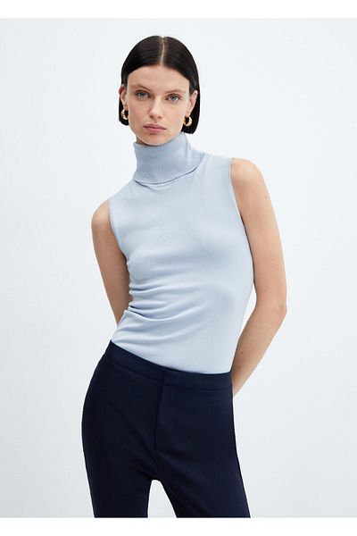 MANGO Woman Pantaloni de damă bleumarin67110273