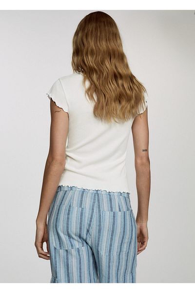 MANGO 67007929 Model Alb Tricou damă 