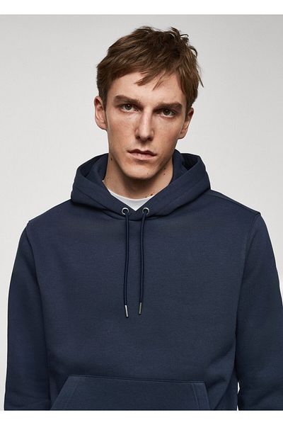 MANGO Woman Ανδρικό φούτερ Navy Blue -67130650