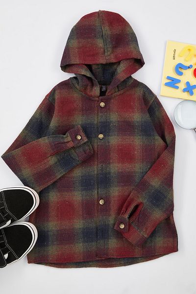 TRENDYOLKIDS Chlapecká námořnická modrá dřevorubecká košile – tkaná TKDAW25GO00000