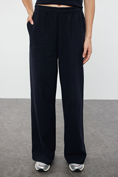 Trendyol Collection Rugalmas kötött sötétkék felső és alsó készlet - Thessaloniki ujjatlan TWOAW25AU00070