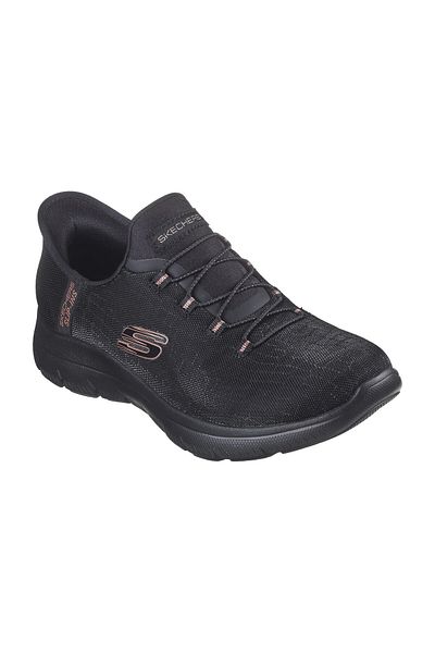 SKECHERS Černé vycházkové boty pro ženy a dívky