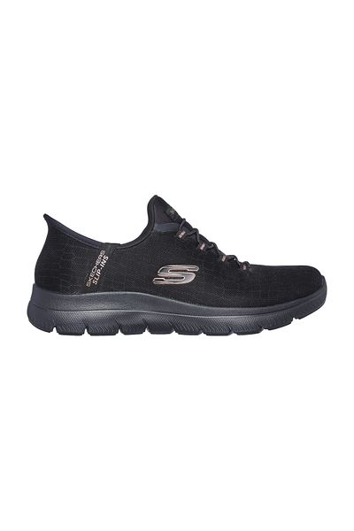 SKECHERS Černé vycházkové boty pro ženy a dívky