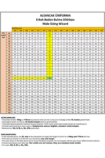 Alsancak Üniforma Mânecă lungă albă pentru bărbați - șorț pentru doctor și profesor