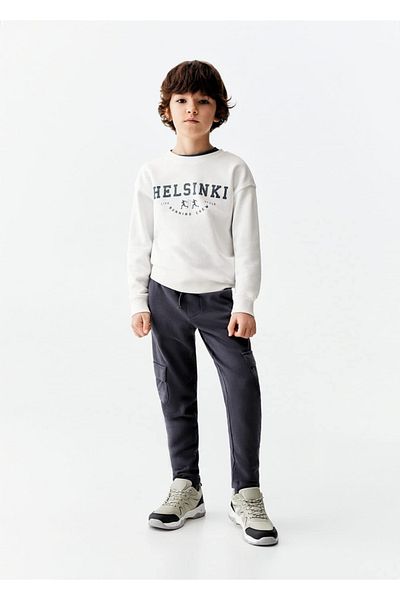 MANGO Kids Φούτερ με βαμβακερό μήνυμα