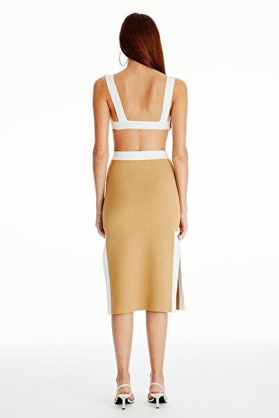 Rue Studio Camel Контрастний трикотажний бюстгальтер
