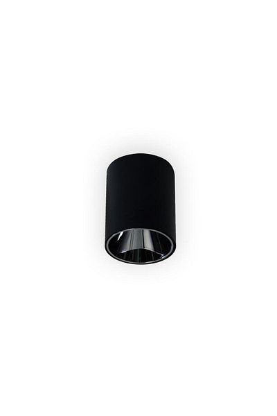 LIGHTMORE Round Spot Flush Luminaire - Gu10 Base, Black Exterior, Chrome Inner Finish