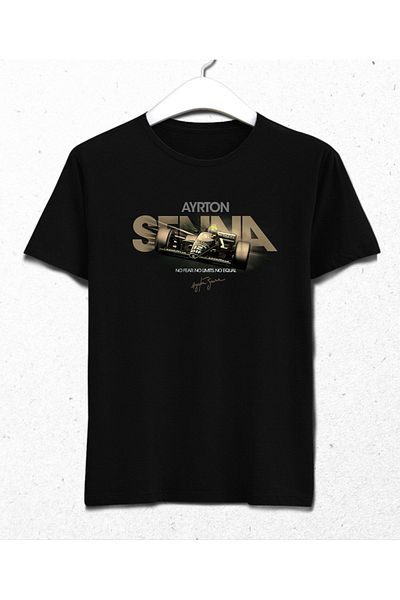 Basmatik Μαύρο μπλουζάκι F1 Legend Ayrton Senna