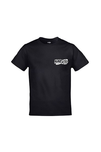Orijin Tekstil Μαύρο μπλουζάκι Naruto Akatsuki Itachi Uchiha Crows Printed Unisex
