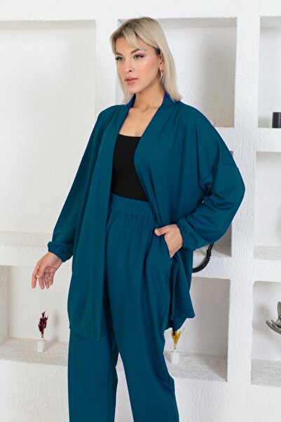 MAY MARA Σετ κρεπ Plus Size - Με Μπουφάν και Παντελόνι