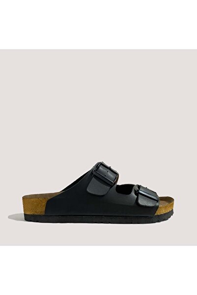 Bulldozer 241942 Black Buckle 38 Model Slippers