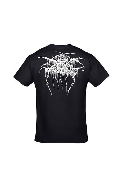 Orijin Tekstil Μαύρο μπλουζάκι Dark Throne Old Star εμπρός πίσω με στάμπα Unisex