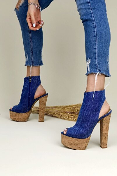 Ayakkabı Ateşi Mantara Kot Kadın Platform Ayakkabı Tonya