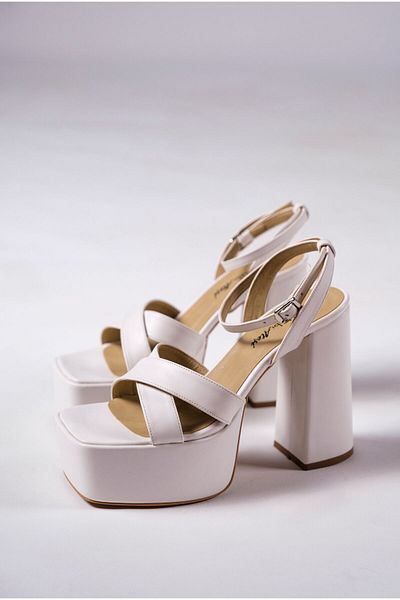 Ayakkabı Ateşi Platform Design White Women's Shoes - Selena