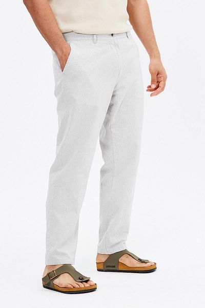 redowl Straight Leg Comfortable Fit Linen Trousers