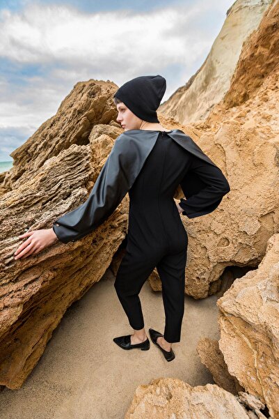 KAMEYA DERİ YAKALI  TULUM 24W22304