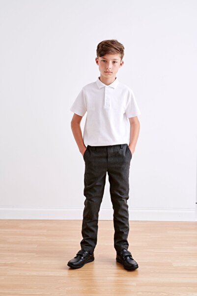 YAKAMEL Men's High Waist Elastic School Pants - Flexible and Comfortable