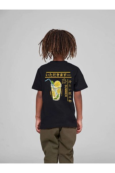 VASK Boy's Crew Neck Oversize Cotton Lemonade T-Shirt