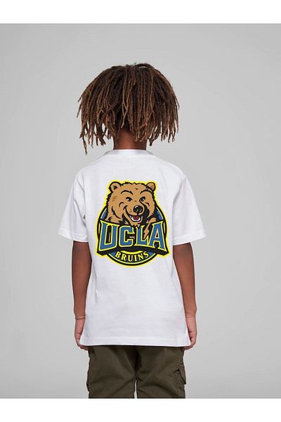 MODADEER Tricou pentru copii oversize din bumbac cu decolteu rotund cu imprimeu Ucla