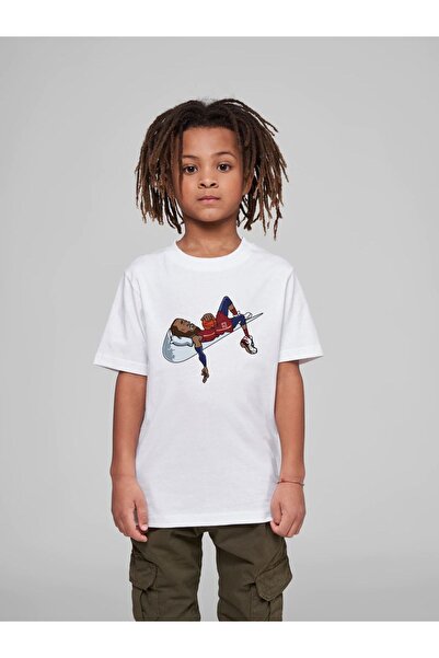 VASK Дитячий оверсайз унісекс футболка з бавовняним коміром-стійкою для сплячого баскетболіста